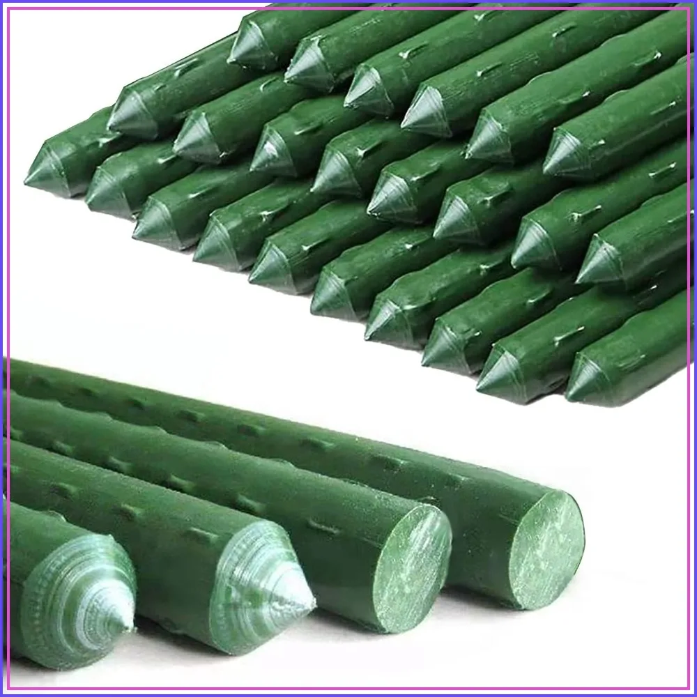 7FT Plant Stakes (25-Pack) - Durable Steel Garden Supports for Climbing Plants