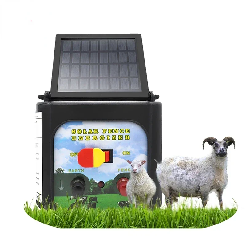 

Electric Fence Energizer 0.15 Joule Solar Farm Fence Voltage Energizer Cattle Horses Sheep Elephant Electric Fence Accessories