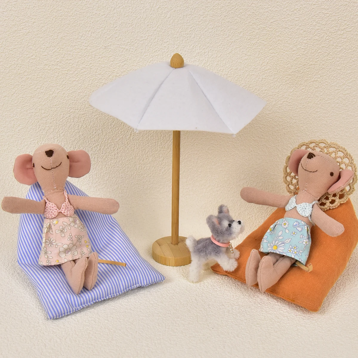 H -13 cm Spielhaus-Puppen-Strandhose, Bikini-Maus, geeignet für Bjd Ob11 Puppenhaus-Ornamente, geeignet für Kindertagsgeschenke, Geburtstagsgeschenke