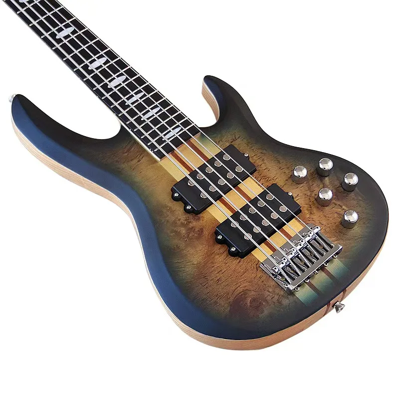 5-String Bass Guitar with Veneer Panel Ash Back Maple Neck Professional Performance Model