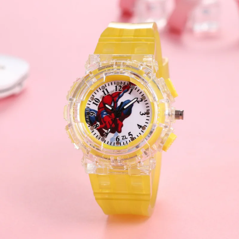 New Disney Spiderman Cartoon bambini orologi giocattolo Flash orologio sportivo impermeabile per bambini ragazze ragazzo orologio da polso al quarzo orologio da bambino