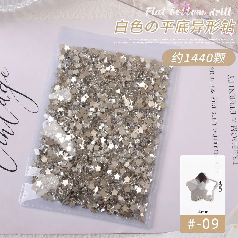 Wholesale Clear White Flat Back Rhinestones Mixed Shapes Mini Crystal DIY Nail Art Decorations