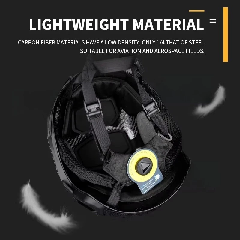 Carbon Fiber Helmet for Extreme for Parachuting Cycling Rock Climbing Rescue CS Field Battle Tactical for Riding