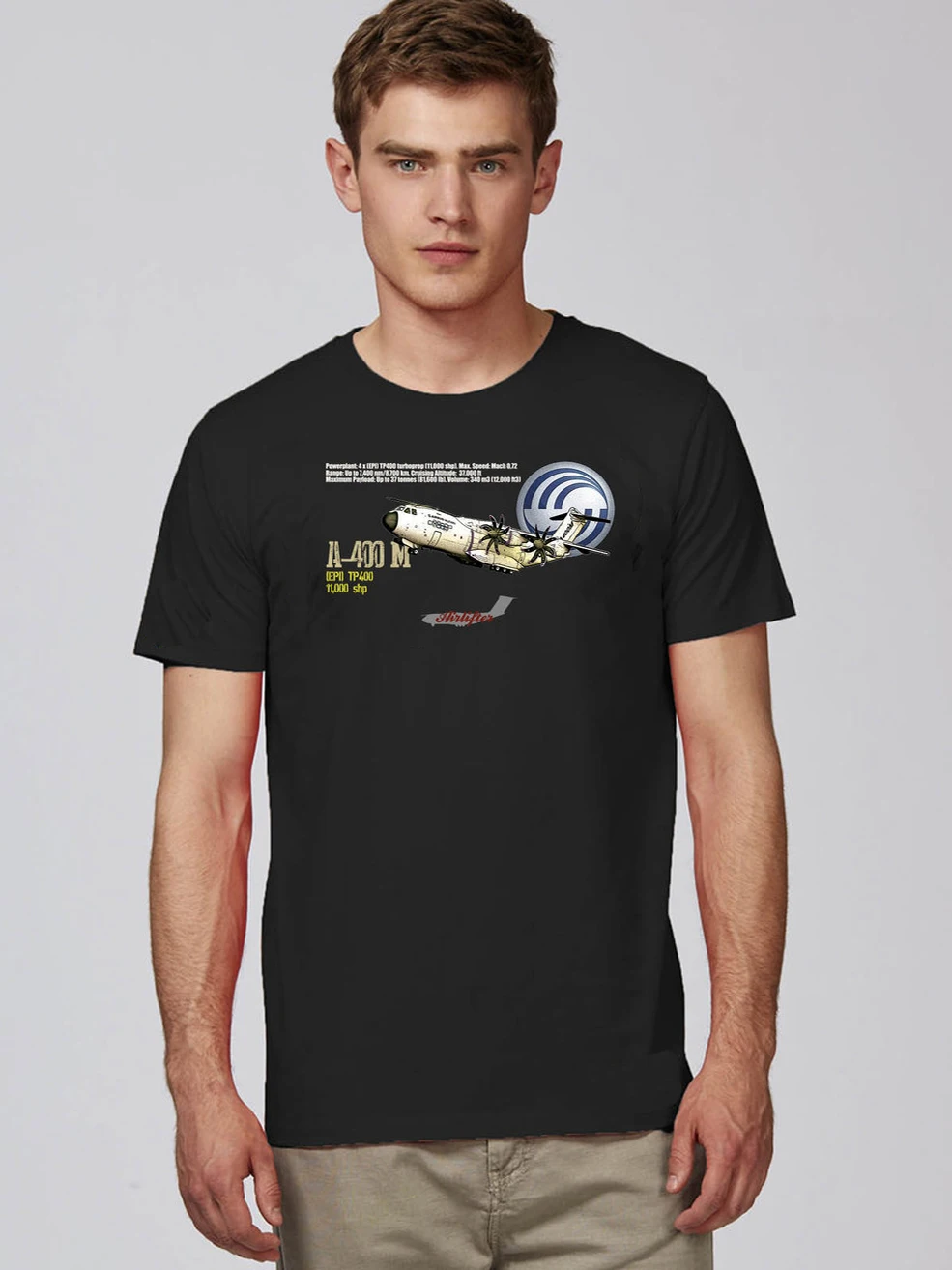 A400M Military Transport Aircraft T-Shirt New 100% Cotton Short Sleeve O-Neck T-shirt Casual Mens Top