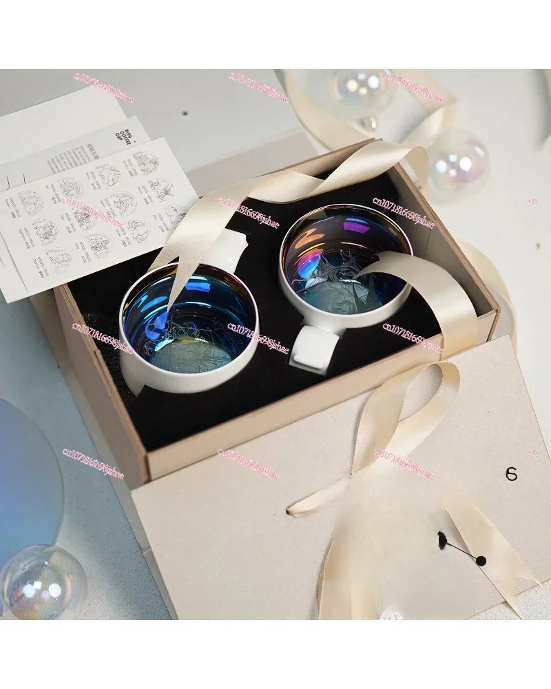 Twelve Constellations Coffee Pair of Cups and Saucers Couple Set Gift Box