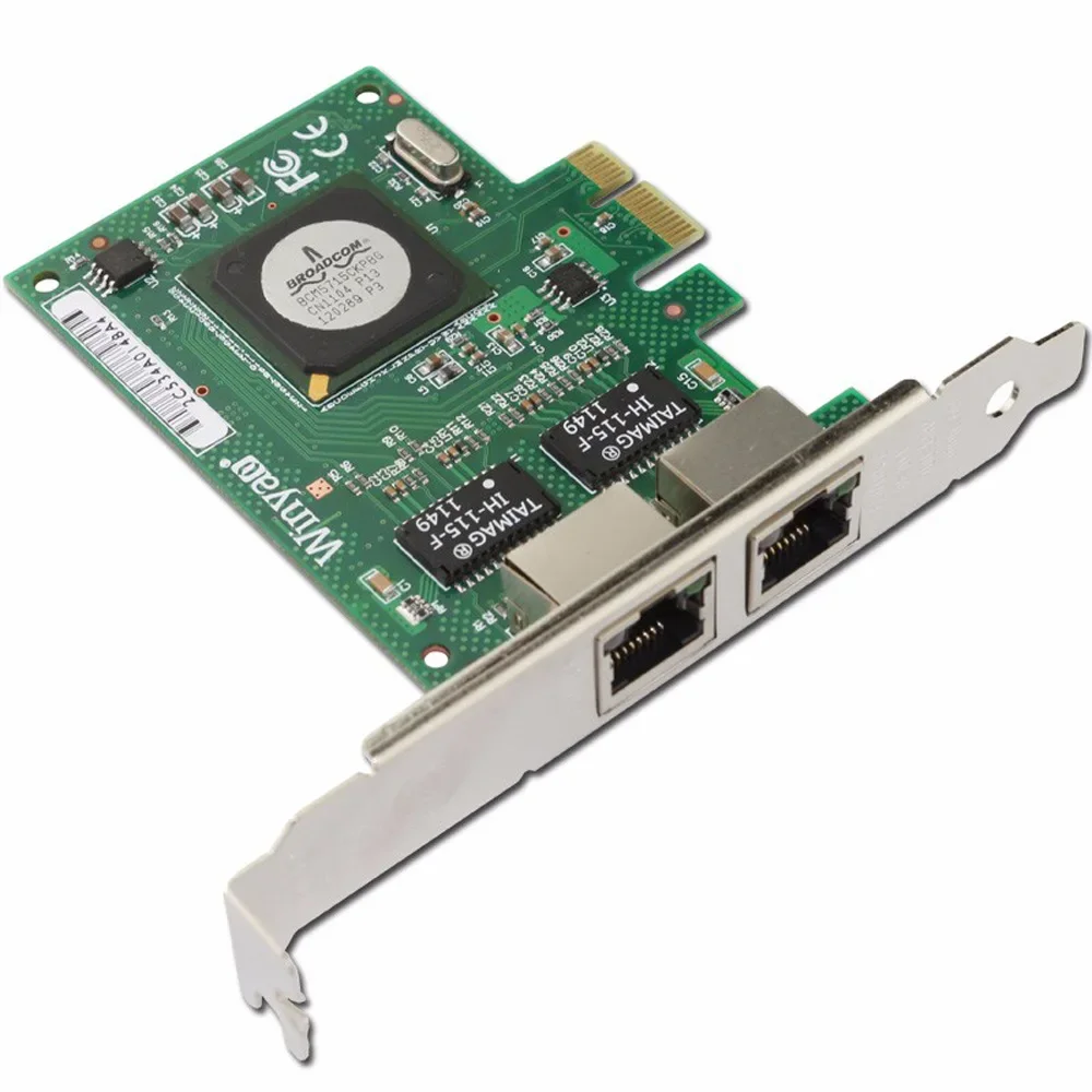 Dual Port Gigabit Ethernet Adapter Network Card With Broadcom bcm5715 Chipset