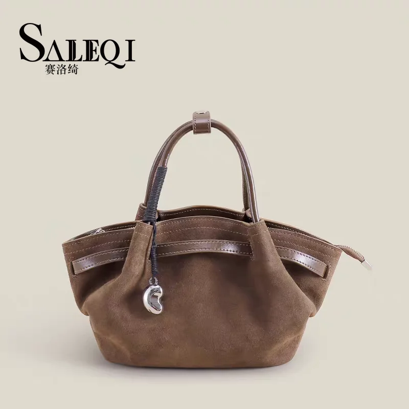 

Новая женская сумка-клатч из натуральной замши и коровьей кожи класса люкс, дизайнерская брендовая сумка через плечо, маленькая женская сумочка из коровьей кожи