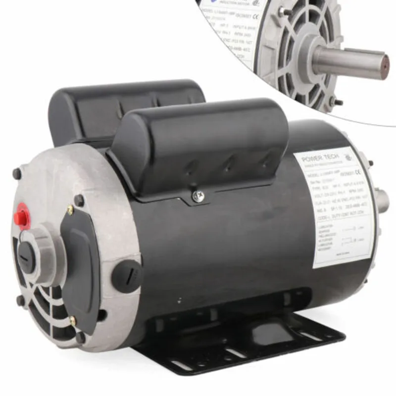 5HP Air Compressor Motor 3450RPM Compressor Electric Motor Single Phase 7/8