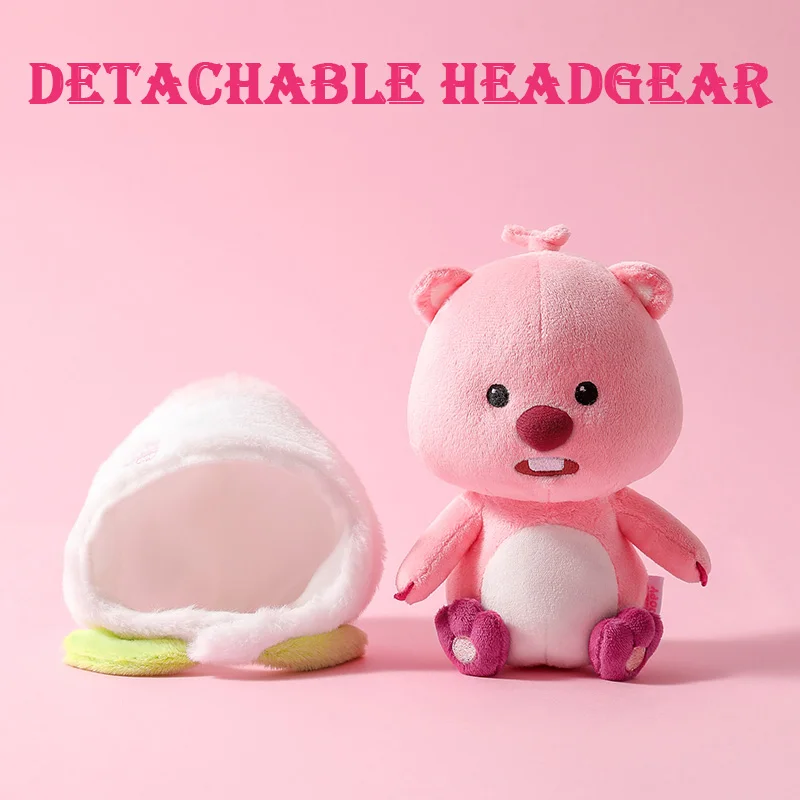 Loopy Fruit Hat Series Knuffel Afneembare Cartoon Rugzak Charme Kawaii Collectible Plushie Cadeau voor meisjes op verjaardag