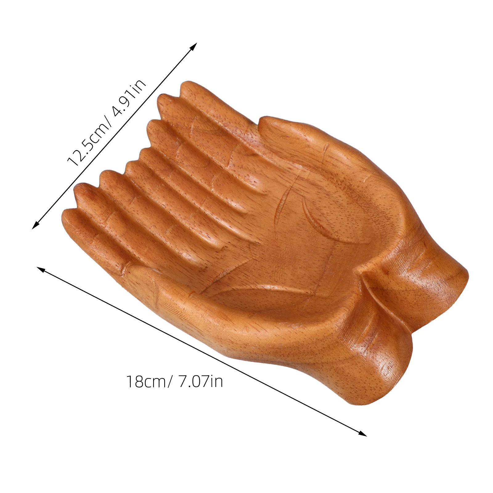 Hand Carved Wooden Decorative Bowl Unique Key Holder for Entryway Table Snack Tray Artistic Home Decor Decorative Wooden Bowl