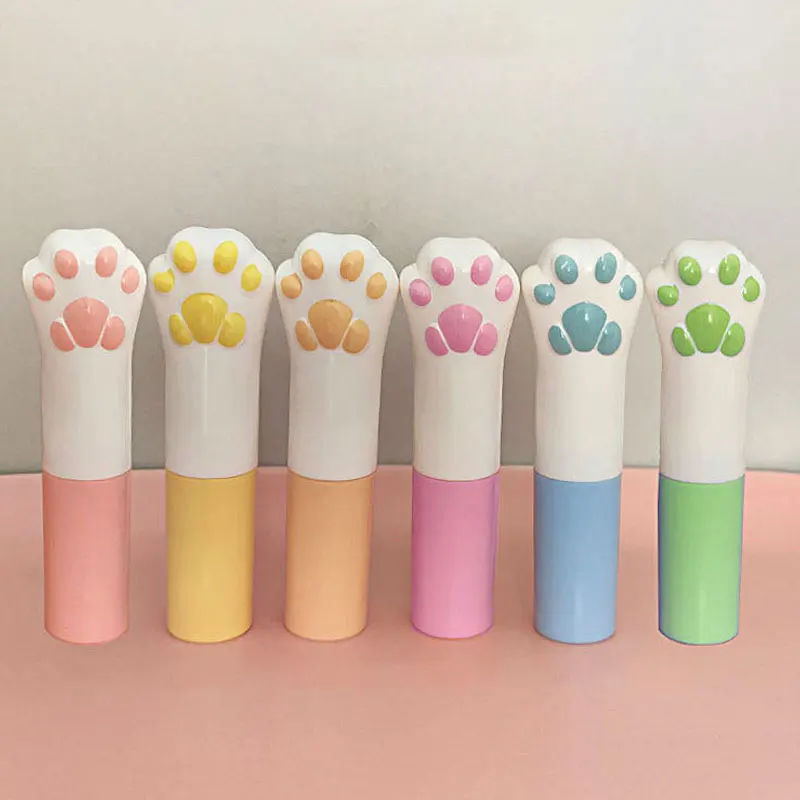 Cute Cat Paw Lip Refillable Lipstick Tube Lip Balm Containers Empty Cosmetic Containers Lotion Container Clear Travel Bottle