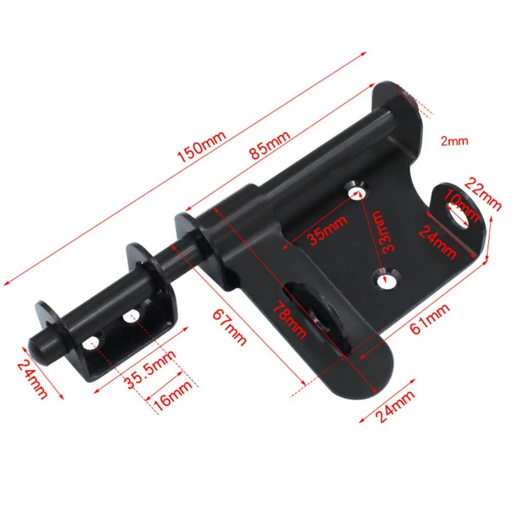 Heavy Duty Stainless Steel Slide Barrel Bolt Multi-functional Durable Gate Latch Weatherproof Door Lock Garden