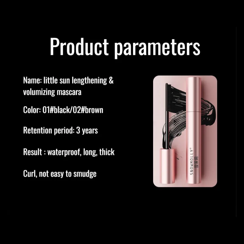 Tusz do rzęs Brown Volume Curl Little Sun Defining Mascara wydłużający, wodoodporny, podkręcający rzęsy od nasady.
