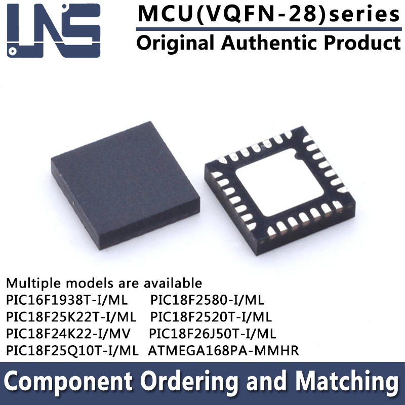 PIC18F2580-I/ML PIC18F24K22-I/MV ATMEGA168PA-MMHR PIC16F1938T-I/ML PIC18F25K22T-I/ML PIC18F25Q10T-I/ML PIC18F26J50T-I/ML VQFN-28