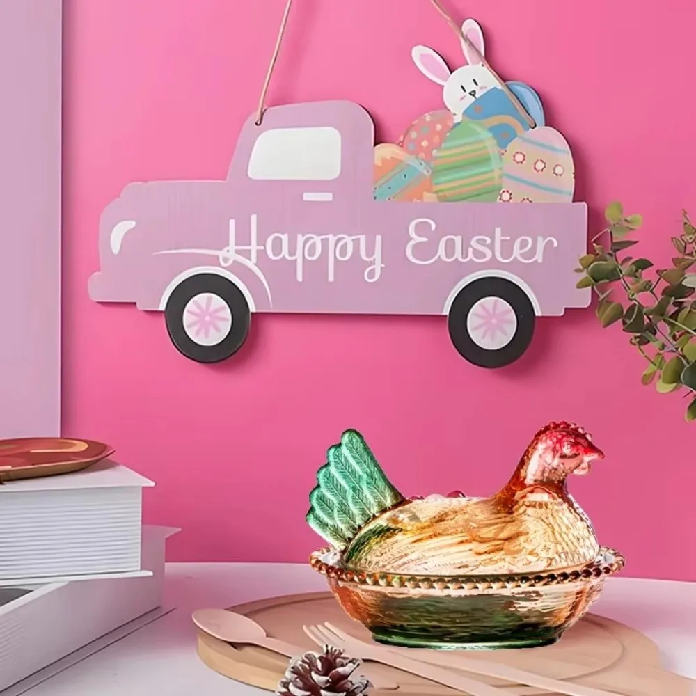 Chicken Shaped Dish Hen On Nest Acrylic Dish Fruit Plate Dessert Snacks Plate Retro Bowl Jar Dish With Lid Chicken Fruit Bowl view 3