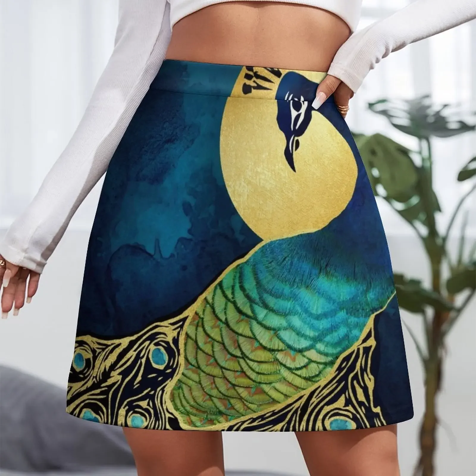 Golden Peacock Mini Skirt Summer skirt skirts for women 2024 womans clothing