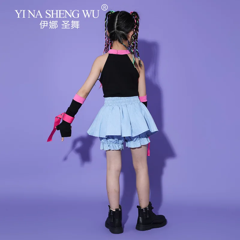 Mädchen Jazz Dance Kostüm Mode Anzug Hip Hop Street Dance Cheerleading Dance Performance Kleidung Kind Laufsteg Konzert Outfits