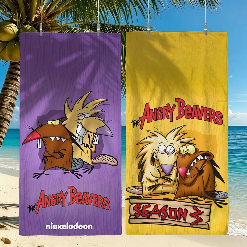 Animation The Angry Beavers Towel Towel Beach Towel Oversized Quick Dry Towel Absorbent Soft Swim BeachTowels for Men Women