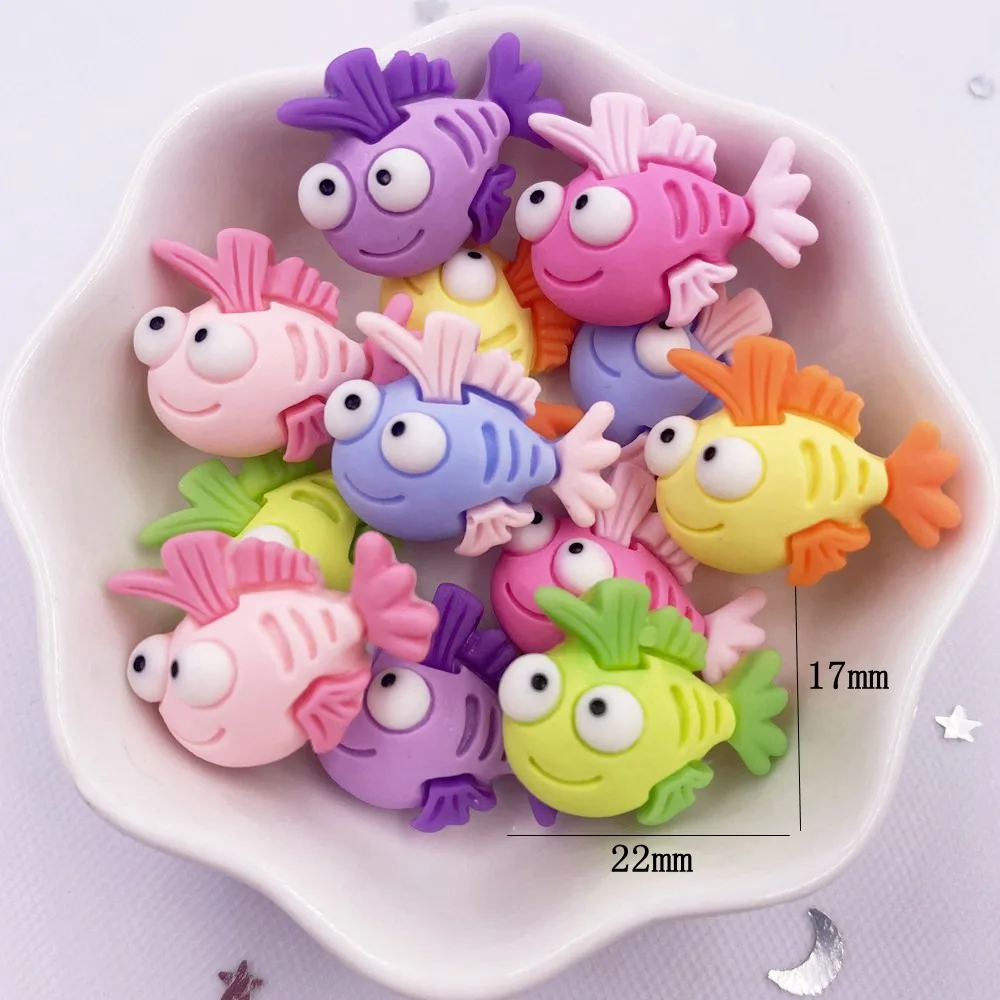 20 sztuk kolorowe żywiczne ryby krab muszla style homara zwierzę oceaniczne Flatback Cabochon księga gości Craft DIY akcesoria dekoracyjne figurka