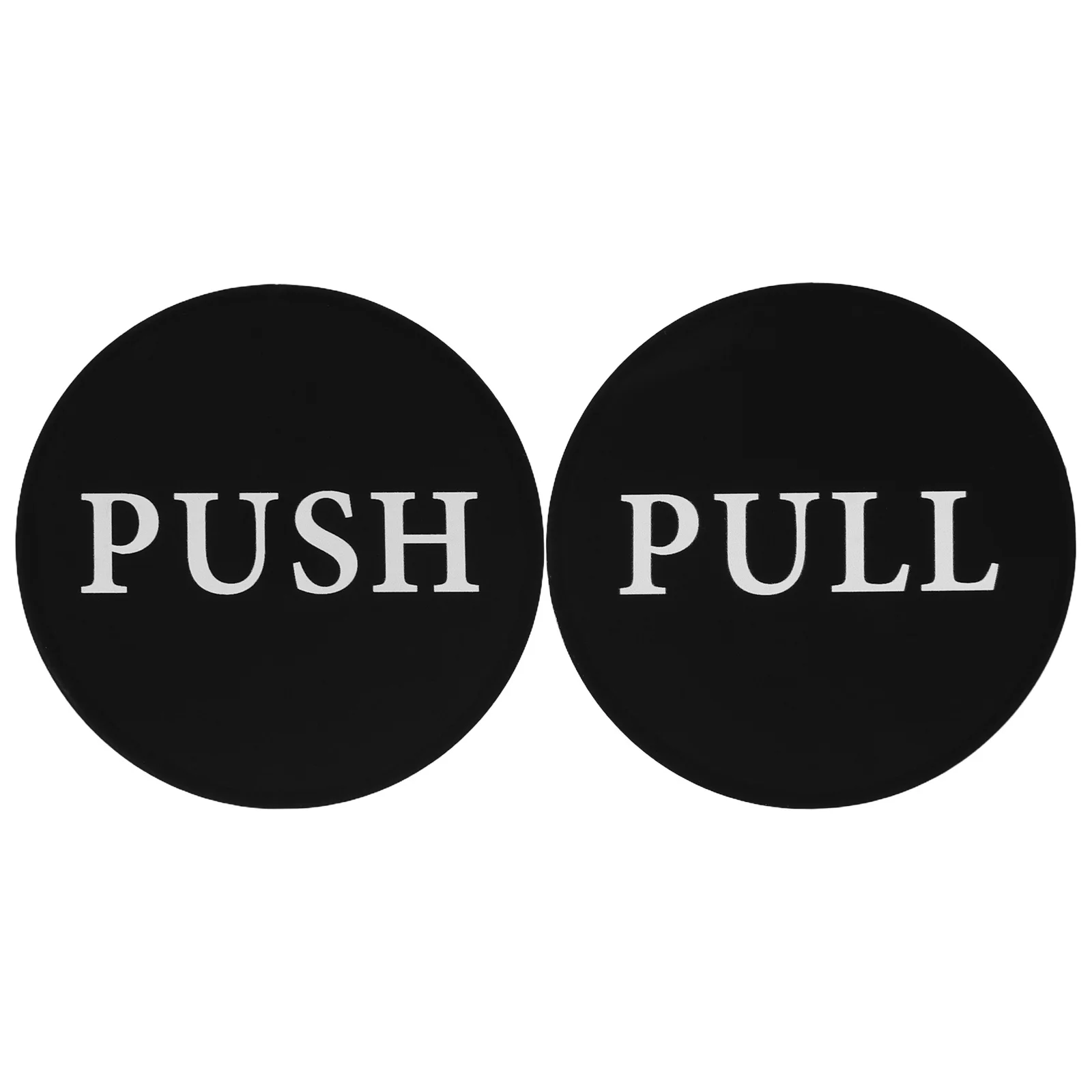 2Pcs Durable Acrylic Door Signage for Glass Doors Modern Design Push Pull Labels for Restaurants Hotels and Offices