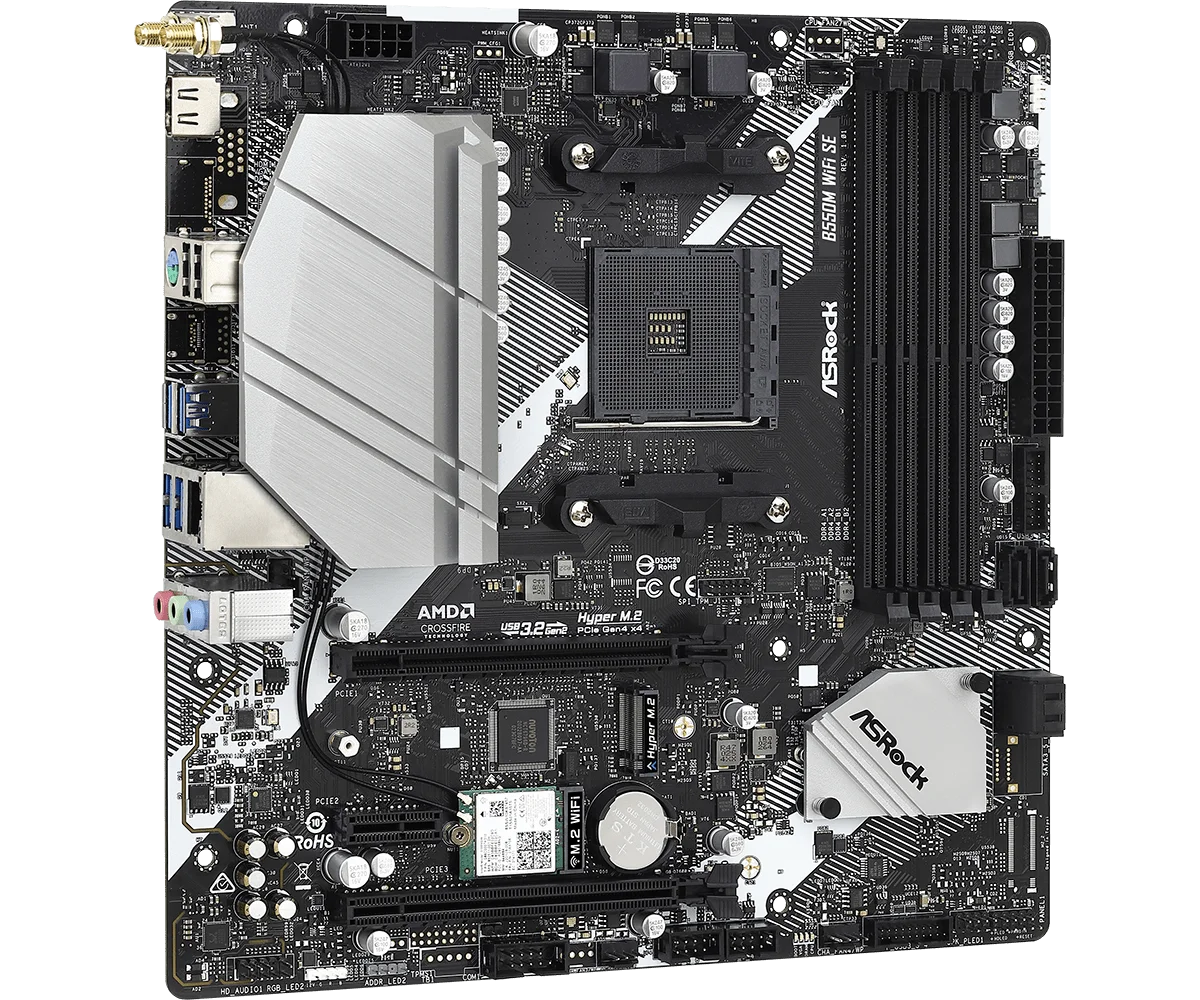 Imagem -04 - Asrock-placa-mãe B550m Wi-fi se Am4 Ddr4 128gb Suporte 5600 5800 5700 4600 3200 3500 Cpu Micro Atx