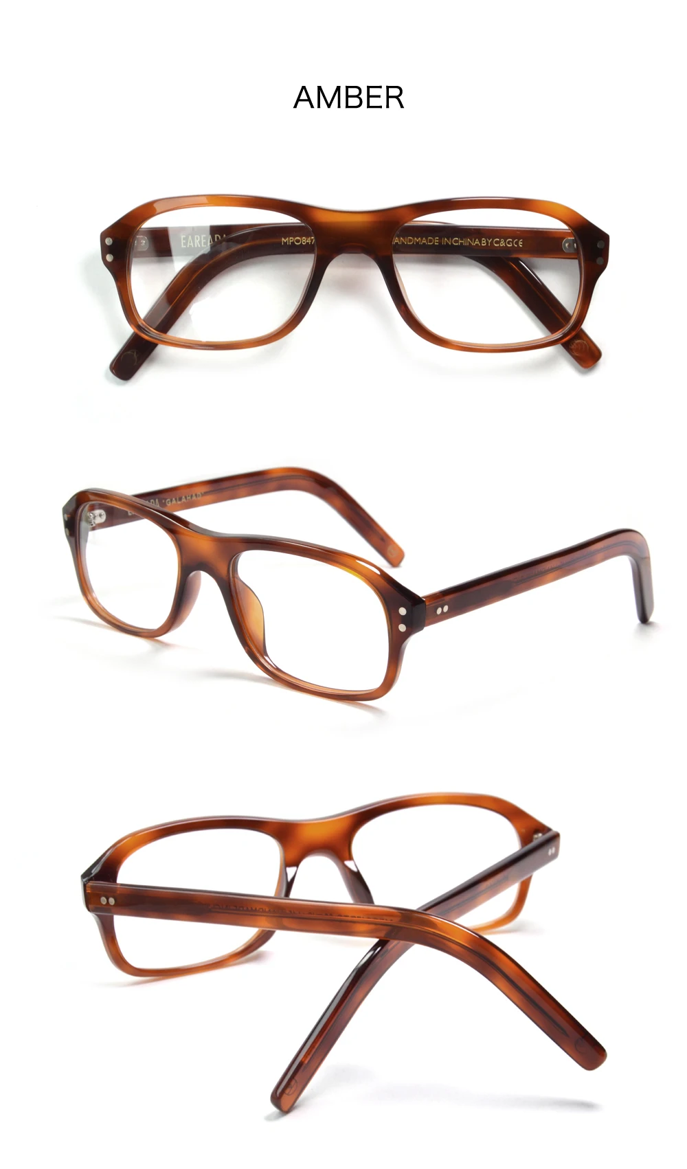 Kingsman Film Cosplay Brille Vintage Rechteck Brillengestelle für Männer Clip-on-Befestigung Polarisierte Sonnenbrille mit Etui – Detail 15