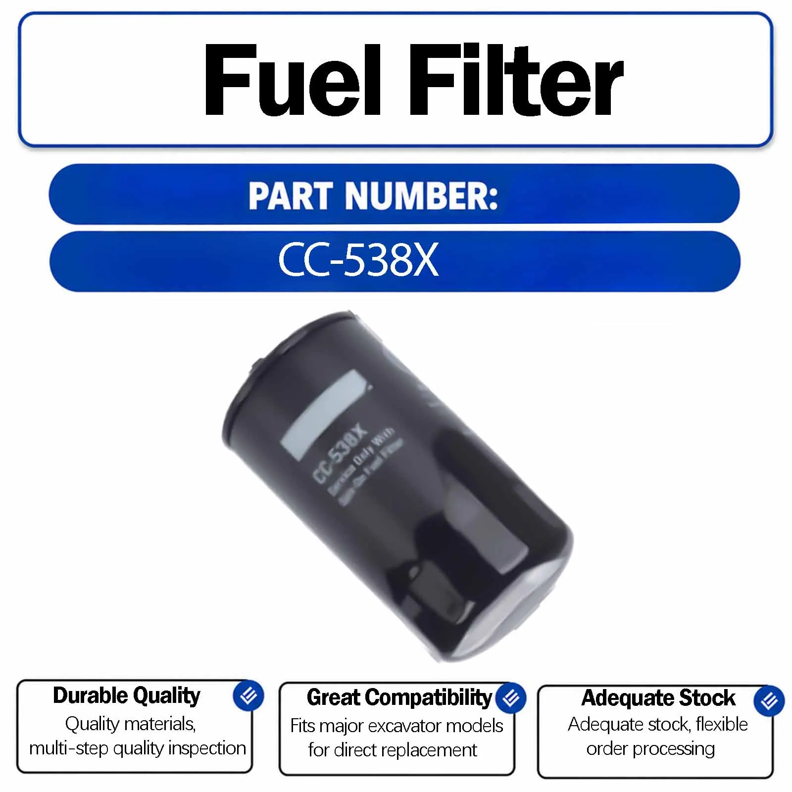 Fuel Filter LC525 For Hyundai R210-5 R215-5 R215-7 R335LC-7H R375LC-7H Crawler Excavators