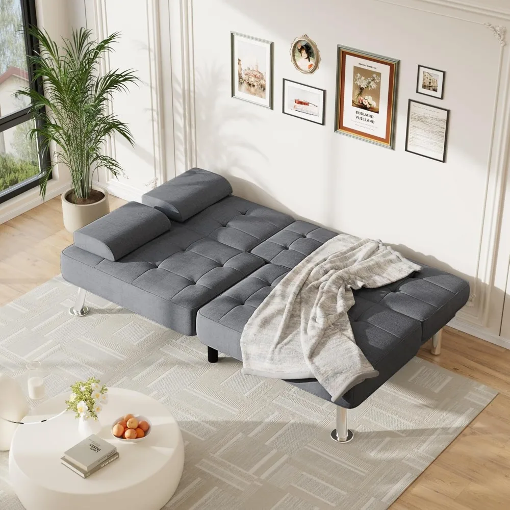 أريكة سرير فوتون قابلة للتعديل مع حامل أكواب لغرف المعيشة والمكاتب #4