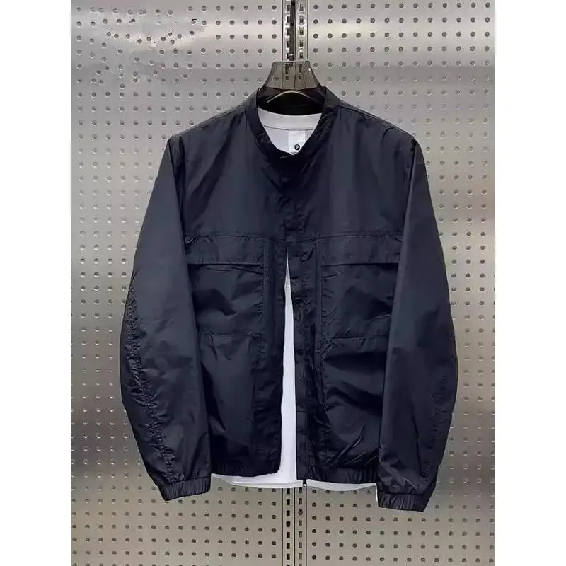 

Men's Henry Collar Jaet Coat Spring Autumn 2025 New Sle Baseball Collar Workwear Cotton Winter Faion Outerwear