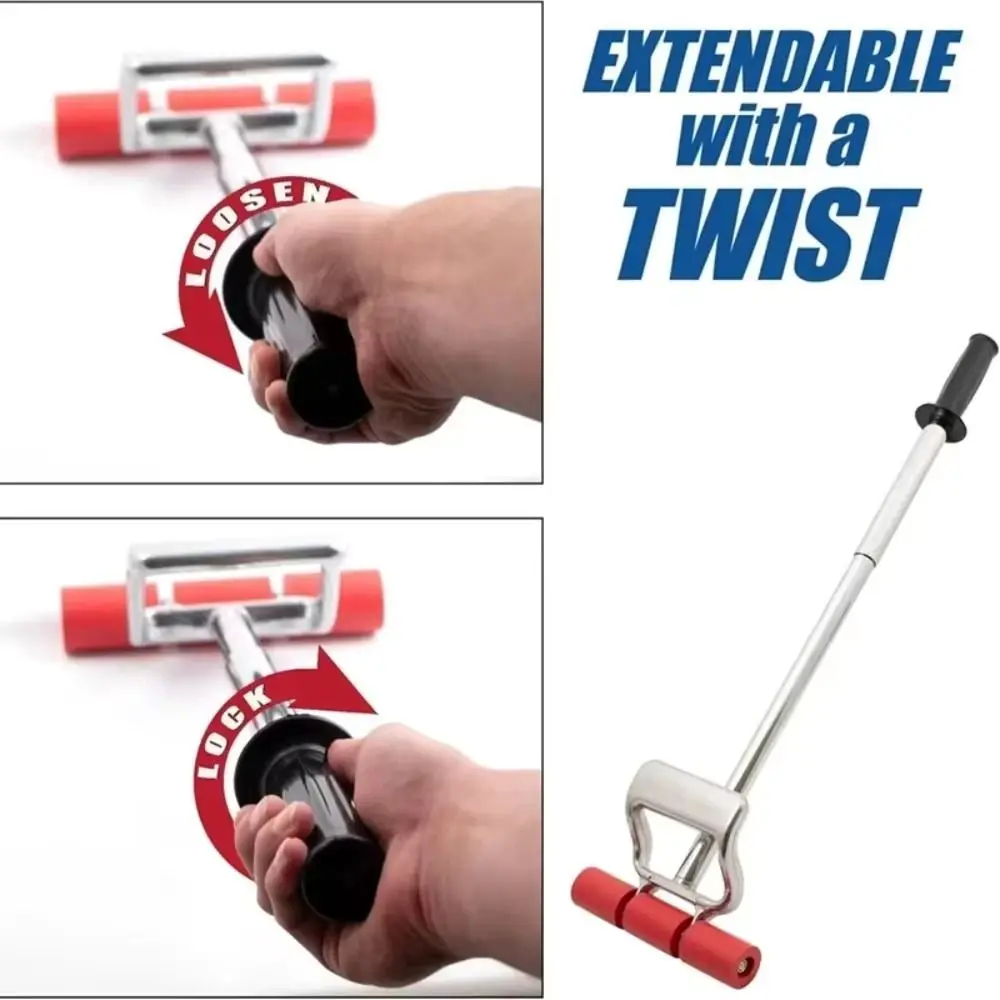 Picture 6: Plastic Material PVC Floor Installation Tool Retractable Design Smoothing Function Dual-purpose Pressure Roller Pressure Roller