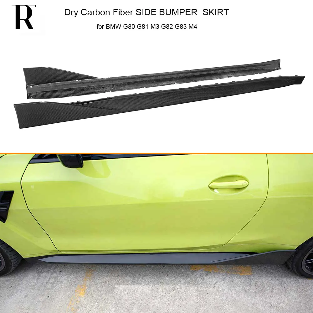 MP Style Dry Carbon Fiber Side Bumper Extension Skirt for Bmw G80 G81 M3 G82 G83 M4 2019-UP