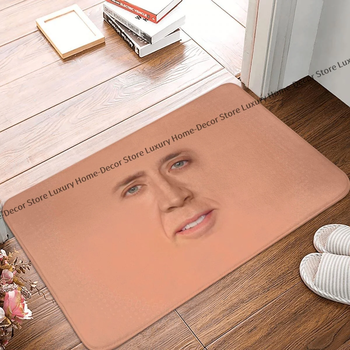 Bath Mat Nicolas Cage Face Doormat Kitchen Carpet Outdoor Rug Home Decoration