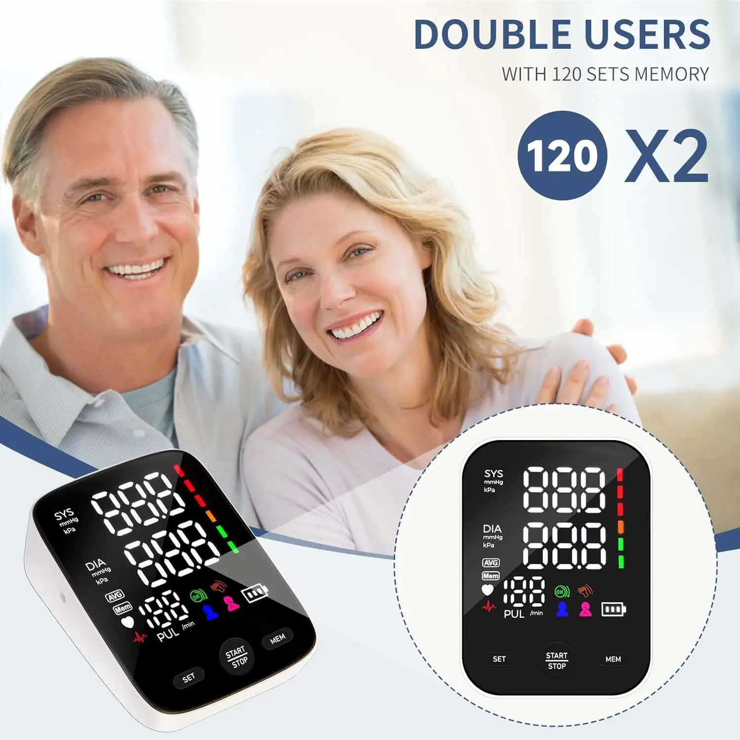 Finicare Blood Pressure Monitor, TGA Approved, Upper Arm Cuff for Home Use | · Wide-Range Cuff, Ideal for Seniors & Moms · Stores All Past Readings · Precise Daily Health Tracker