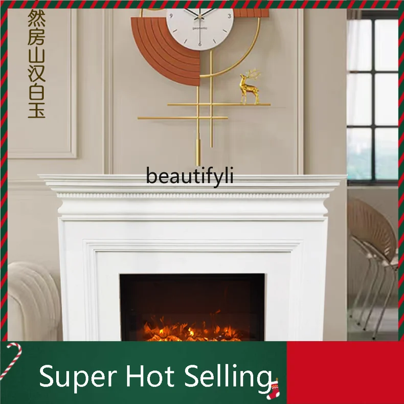 

D071 Marble Fireplace Heating Fireplace White Marble Material Fireplace Mantel Curio Cabinet