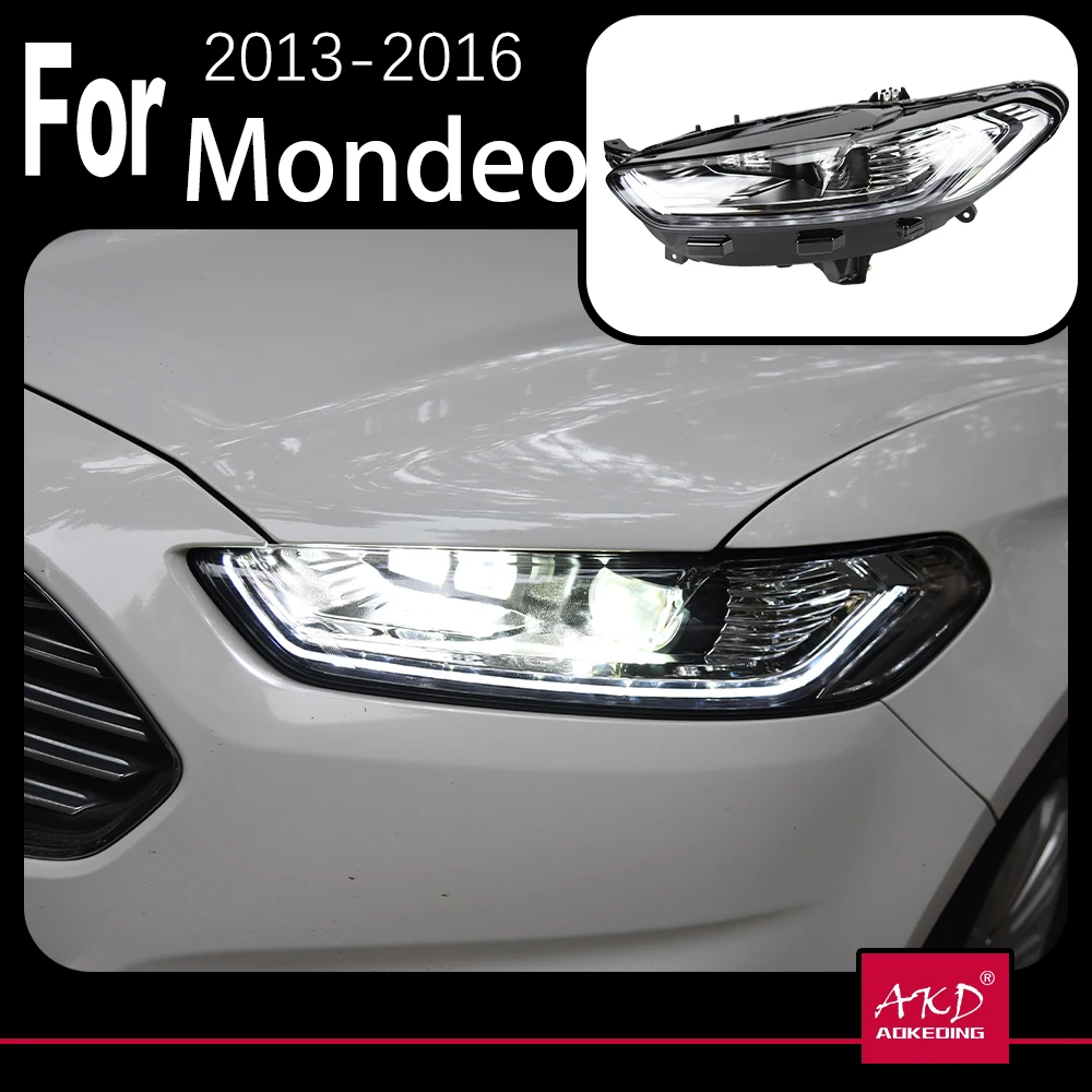 

AKD Car Model for Ford Fusion Headlight 2013-2016 Mondeo LED Head Lamp H7 D2H Hid Dynamic Signal Bi Xenon LED Beam Accessories