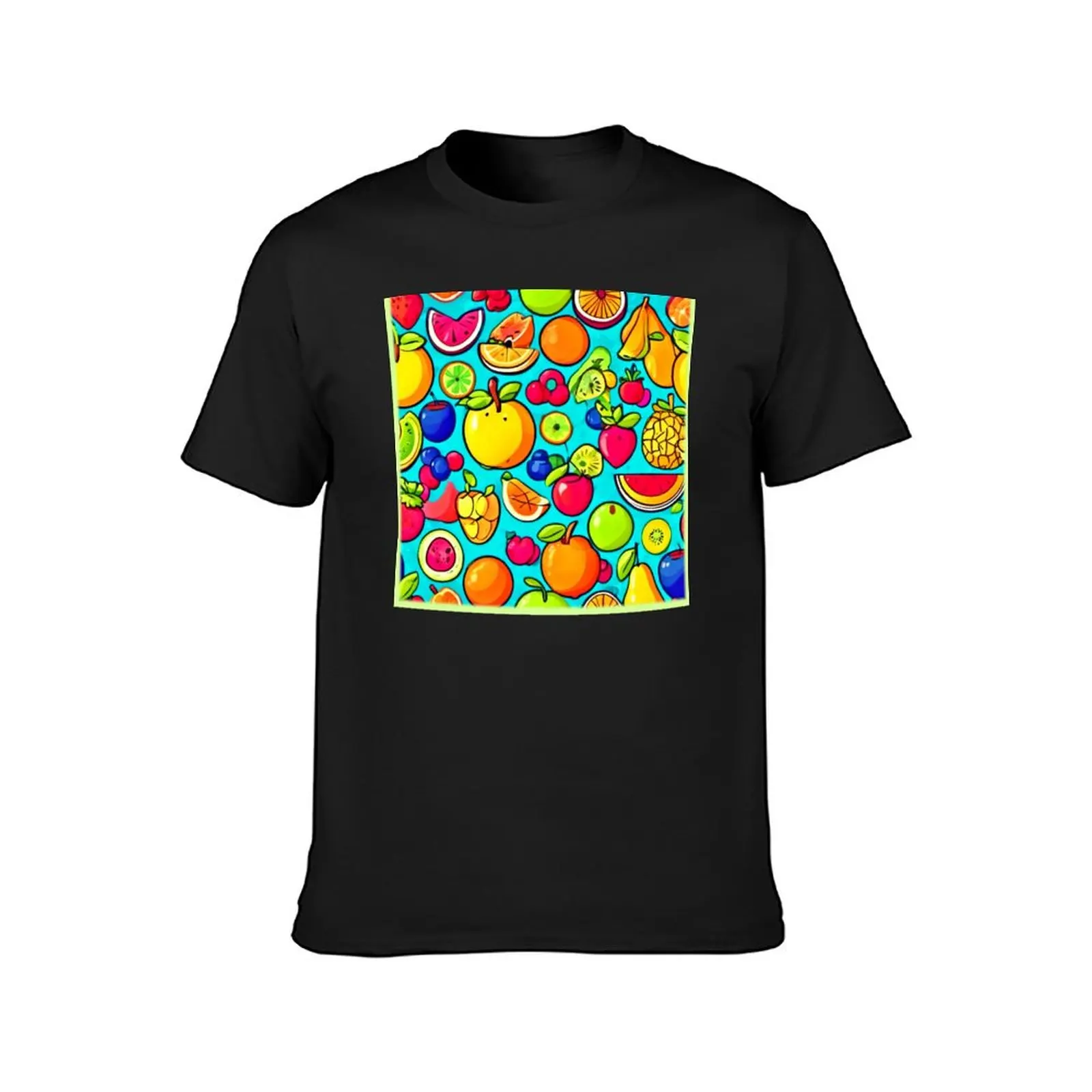 Vivid Fruits Art T-Shirt tops graphics oversizeds men clothes