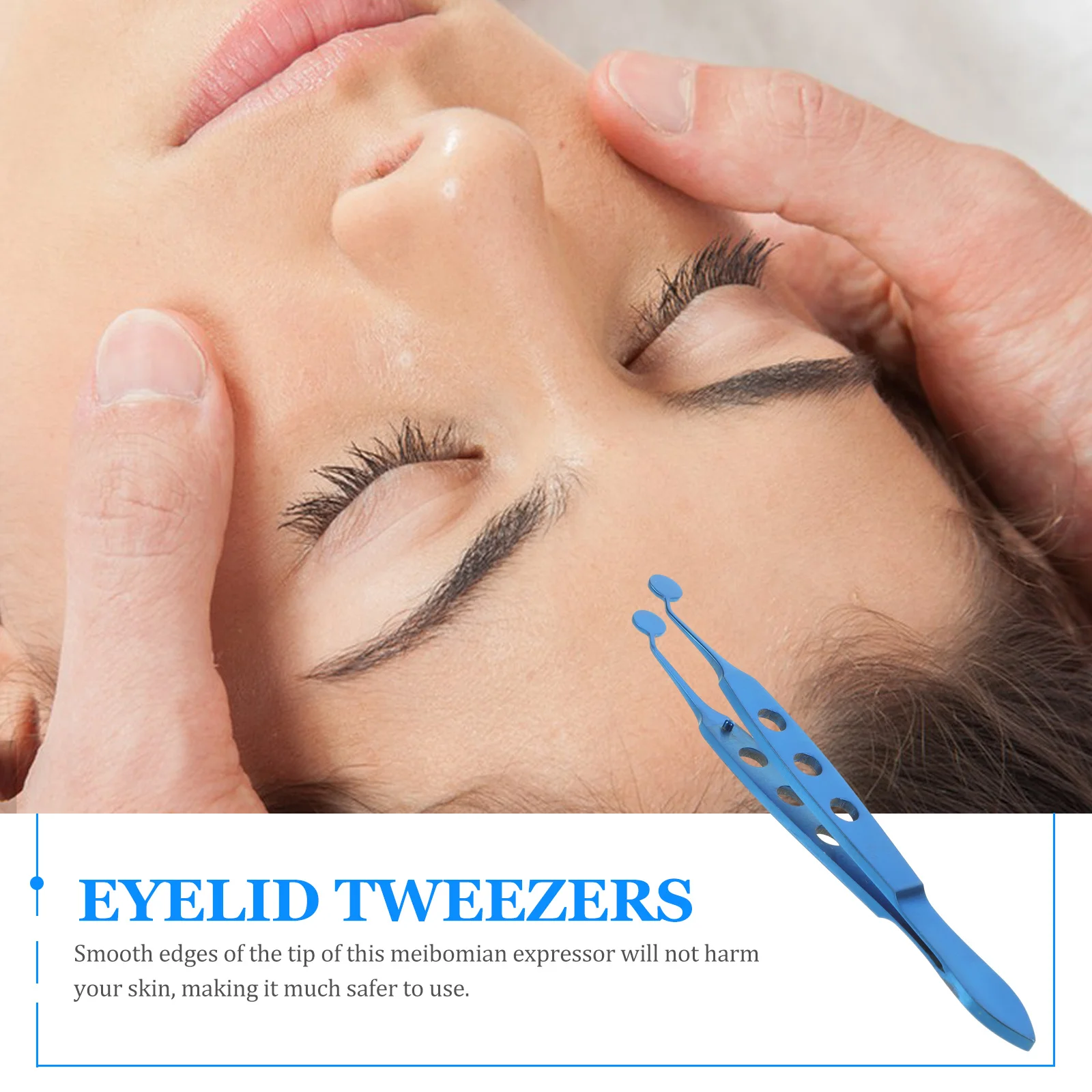 Metalowe szczypce do pęcherzy Meiboma, pęseta do powiek, gładka końcówka, wygodny uchwyt, narzędzie kosmetyczne dla kobiet, ekspresor do pęcherzy Meiboma
