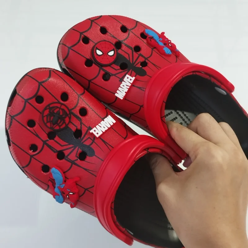 

Cartoon Spider-Man Beach Slippers Waterproof Breathable Ankle-Wrap Eva Sandals For Outdoor Casual Wear Anime Themed Gift