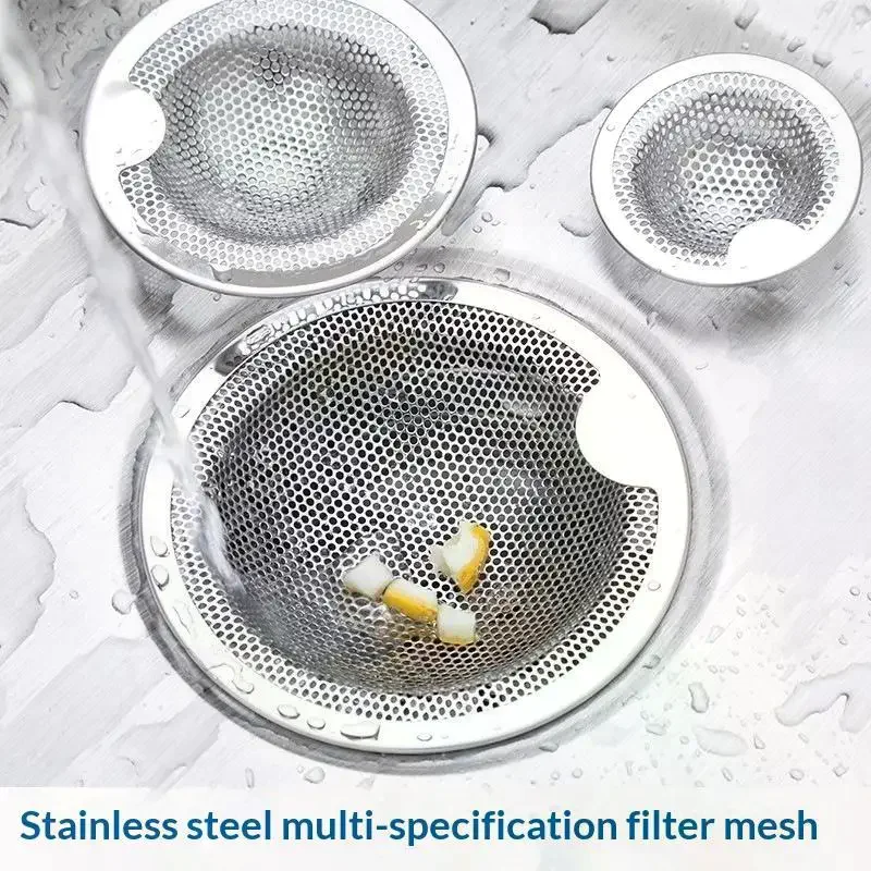 

Stainless Steel Sink Drain Strainers With Durable Fine Mesh Perfect For Catching Food Scraps Preventing Clogging Kitchen Tool