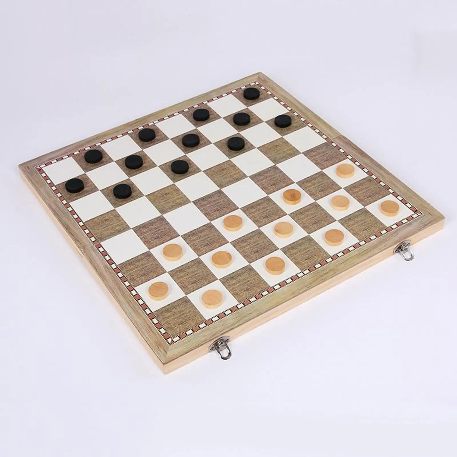 

3 in 1 Portable International Chess Set with Folding Shelf for Board Games, Wood, Plastic