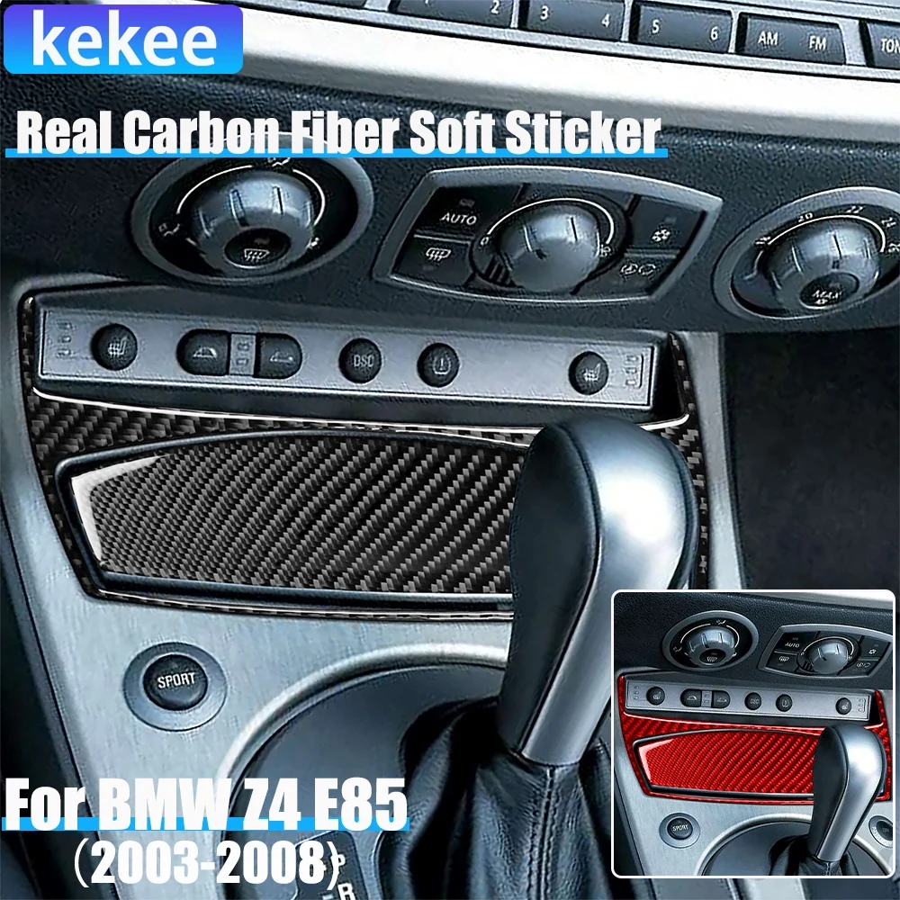 

Real Carbon Fiber Car Accessories Ashtray Panel Decorative Cover Soft Sticker For BMW Z4 E85 2003 2004 2005 2006 2007 2008