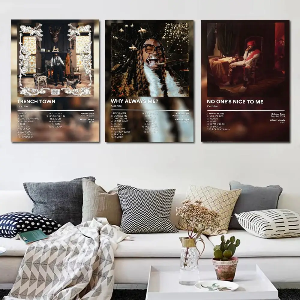 Rap Artist C-Cochise music Poster Music Album Wall Art Print Room Decoration for Bedroom Living Room Office Home Decor Gift