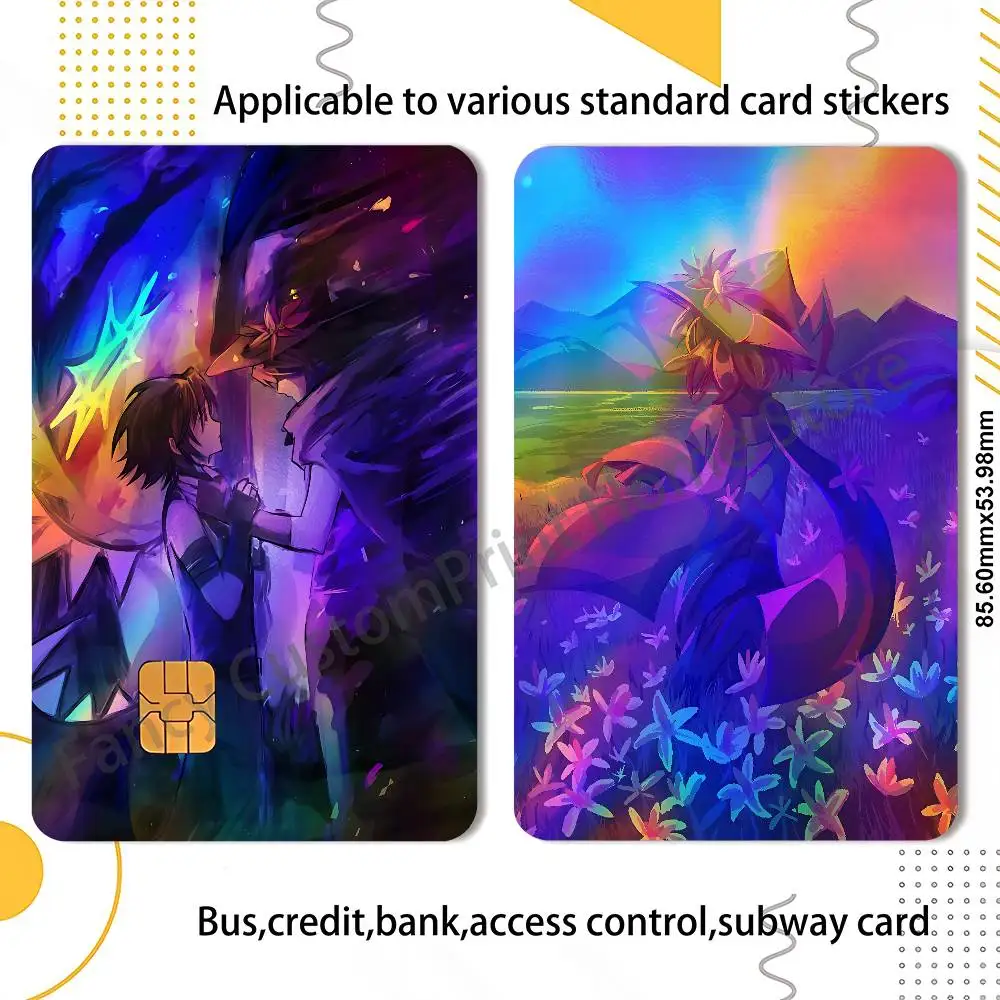 Azuretime A-Azure T-Two Time Skin HD Color Laser Stickers Film Decal Scratch-resistant For Credit