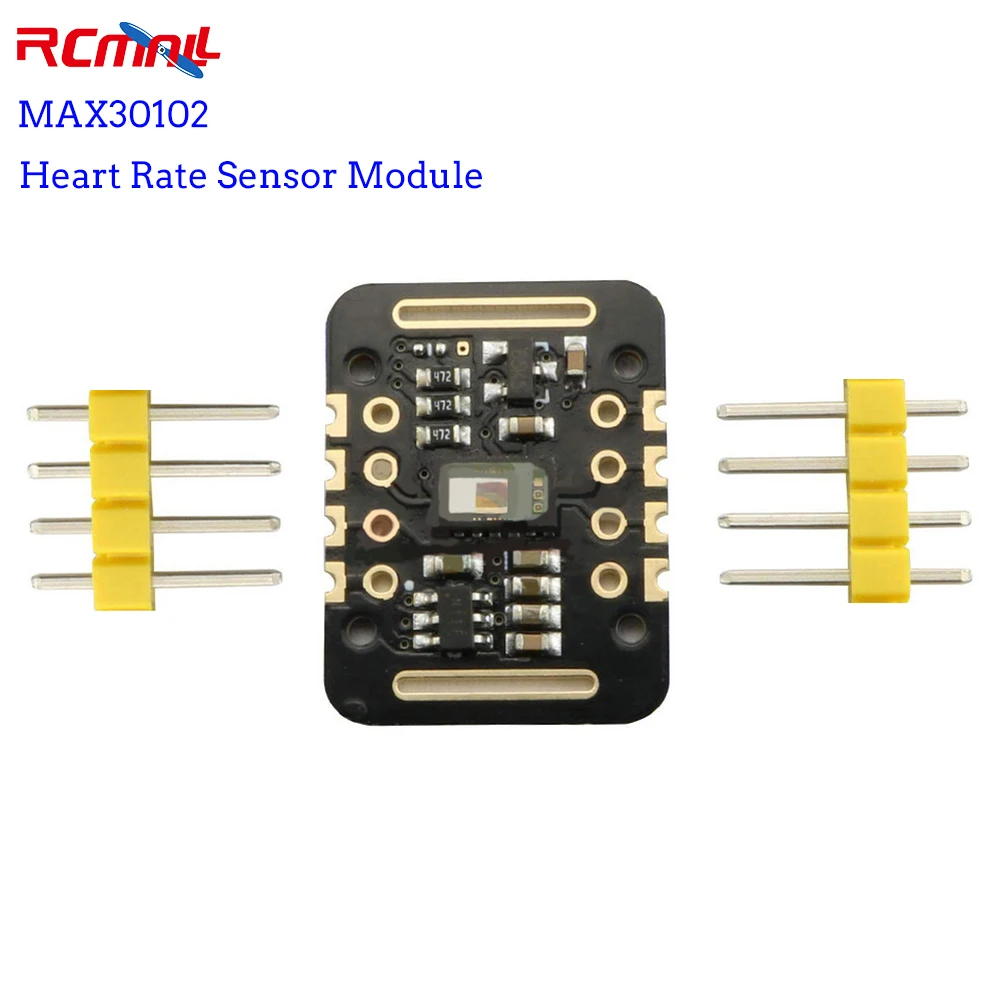 

RCmall MAX30102 Heart Rate Sensor Module Pulse Detection Blood Oxygen Concentration for Arduino STM32