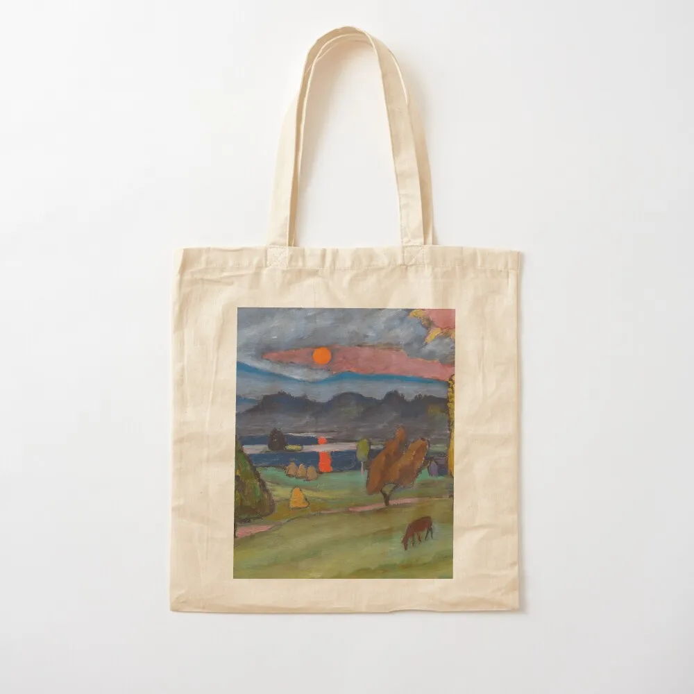 

Gabriele Munter Staffelsee Mit Nebelsonne Tote Bag Canvas Large bags for women large size bags Canvas Tote Bag