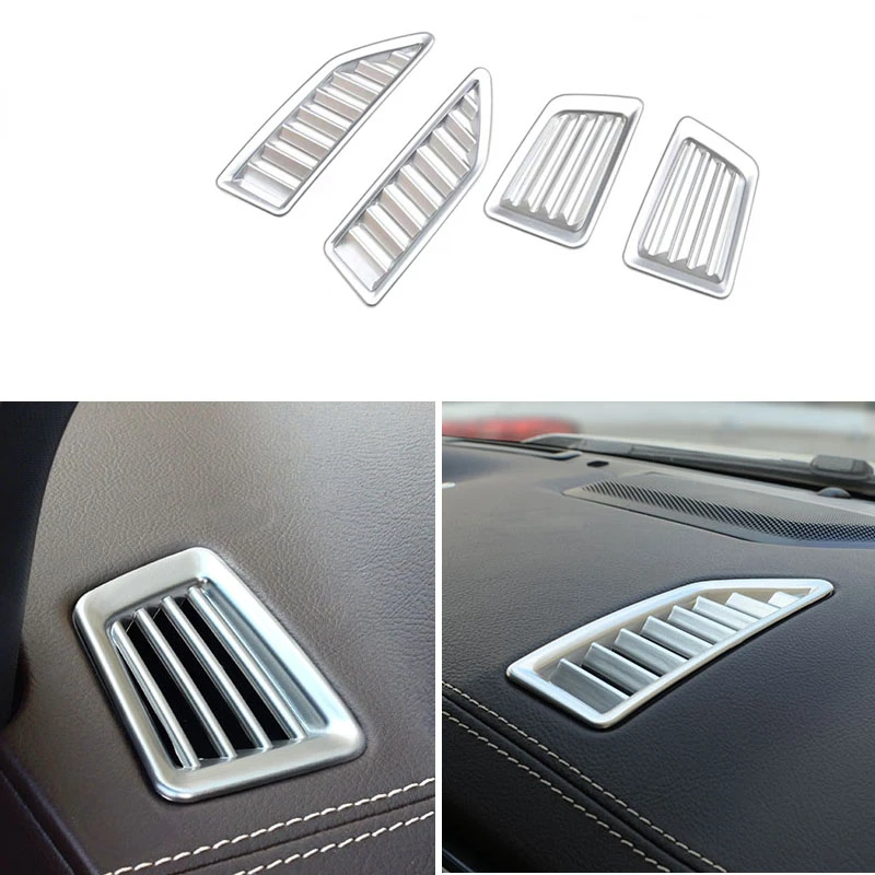 

For Ford Ranger Everest Endeavor 2015 2016 2017 2018 2019 2020 Chrome Central Air Conditioning Dashboard Vent Decoration Cover