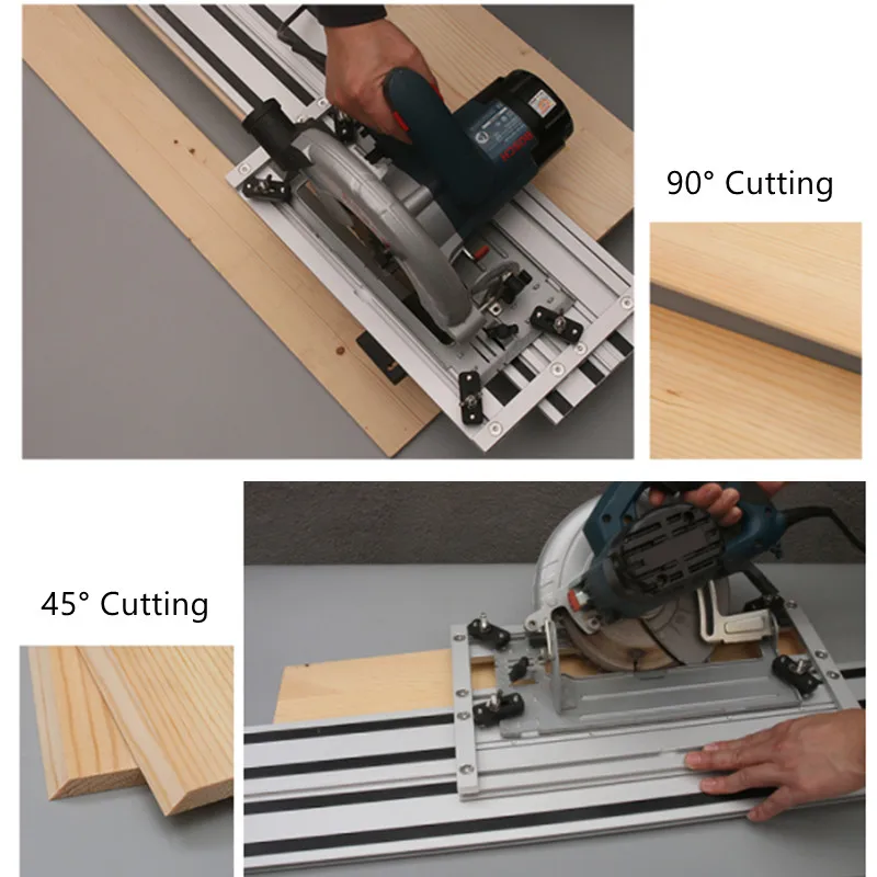 1.4/2.8M Universal Circular Saw Track Accu-Cut Guide Rail Straight Cutting and 45 Degree Chamfer Cutting Saw Guide Accessories