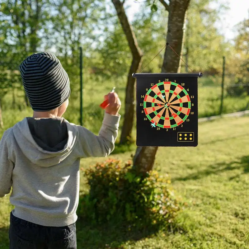 

Double Sided Magnetic Dartboard Indoor Outdoor Children Adult Training Darts Toys