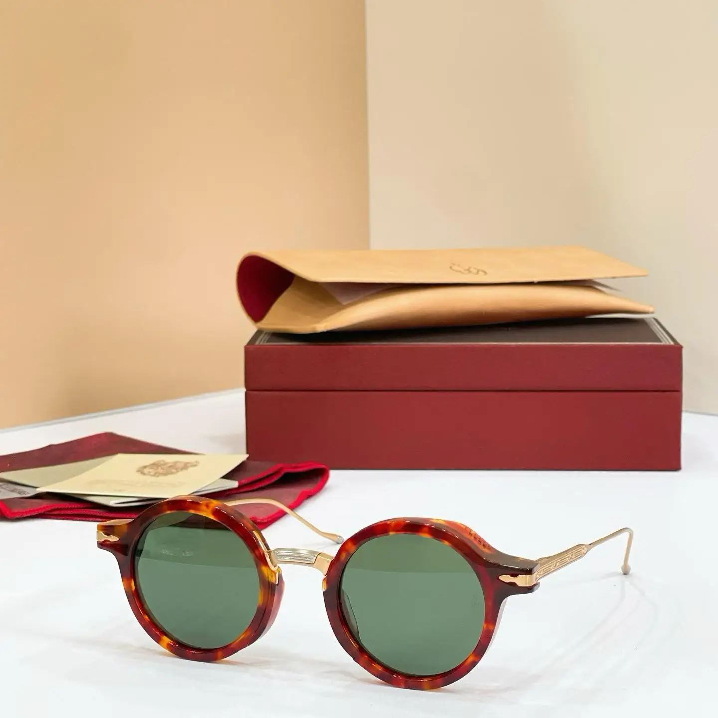 

2026 Luxury Fashion Trend Vintage JJMM Sunglasses NORMAN Titanium Acetate UV400 Retro Small Round Unisex Style 3A+ High Quality