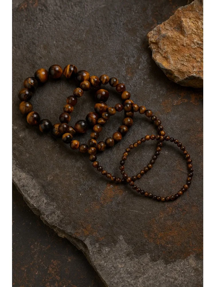 Kirykle pierre d'énergie naturelle oeil de tigre perles Bracelets hommes 4-12mm perles Reiki guérison Bracelets pour femme bijoux Pulseras cadeau